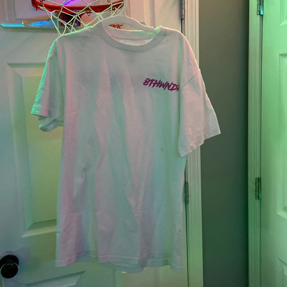 White 8thwndr skate tee